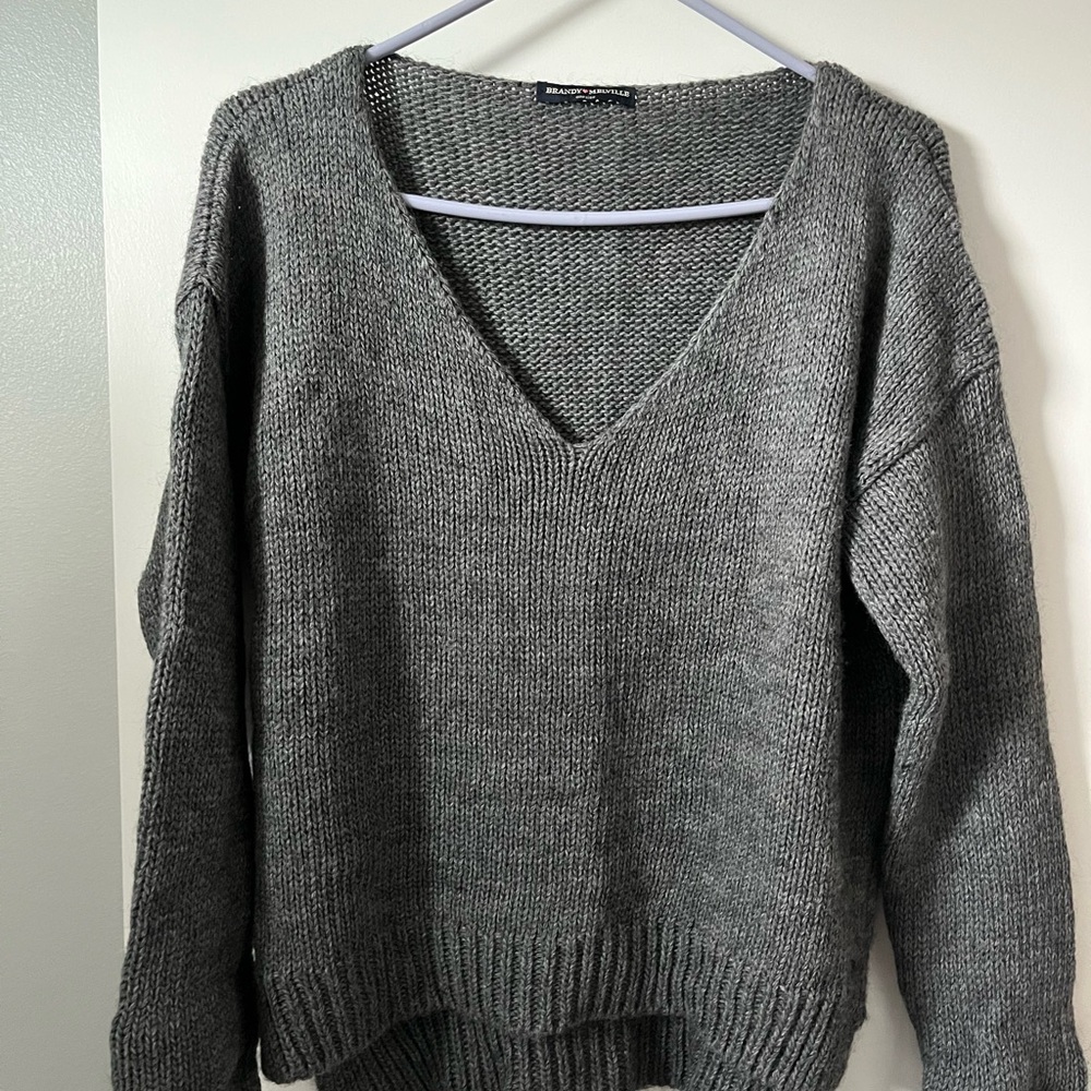 Brandy Melville gray sweater one size